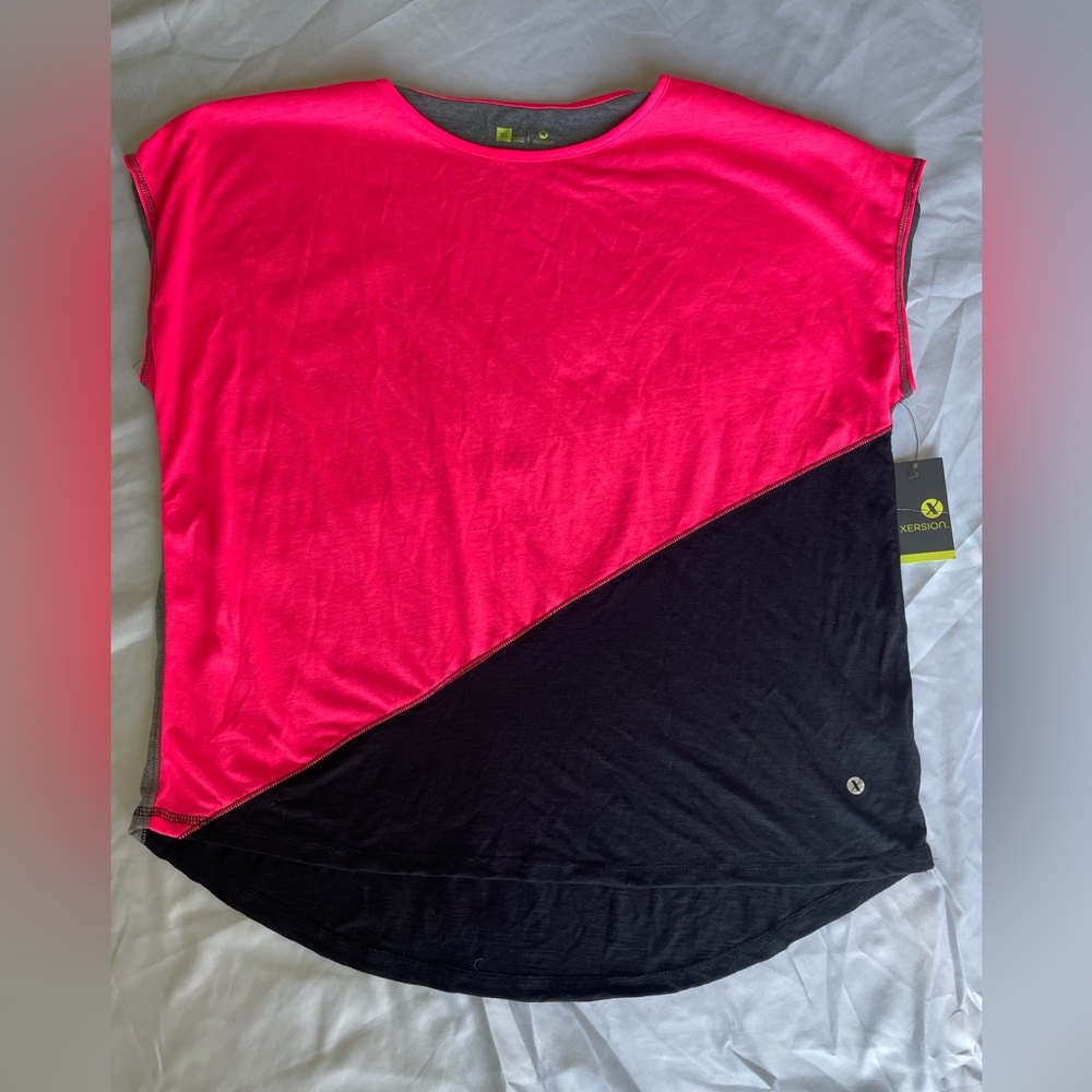 Xersion Activewear Top Womens Size XL Colorblock Boxy Casual Athleisure NWT